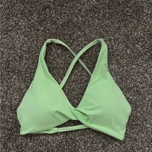 Bright Green Cross-Back Sports Bra